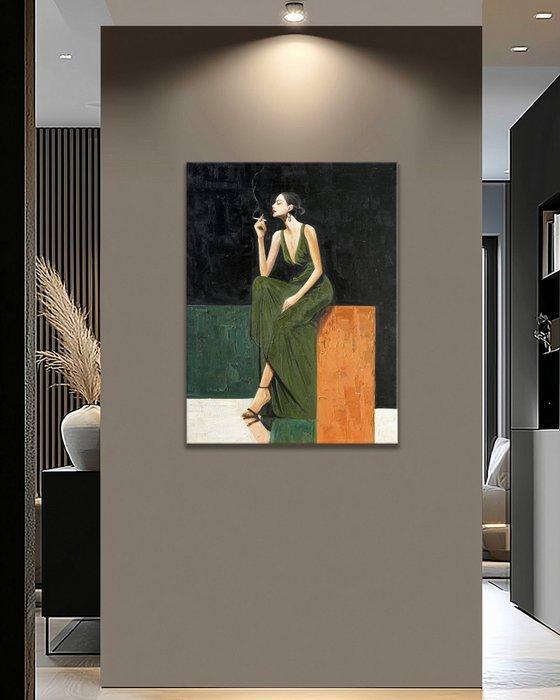 Pippo - Smoke and Memory, Antiek en Kunst, Kunst | Schilderijen | Modern