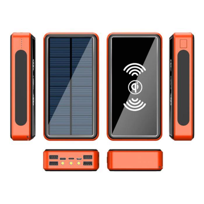 Qi Draadloze Solar Powerbank met 4 Poorten 80.000mAh -, Telecommunicatie, Powerbanks, Nieuw, Verzenden