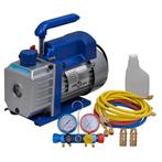 vidaXL Vacuümpomp 1-traps met 4-voudige manometerset, Elektronische apparatuur, Verzenden, Nieuw