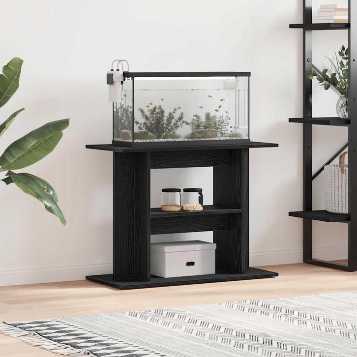 vidaXL Aquariumstandaard 80x35x60 cm spaanplaat zwart, Dieren en Toebehoren, Vissen | Aquaria en Toebehoren, Nieuw, Verzenden