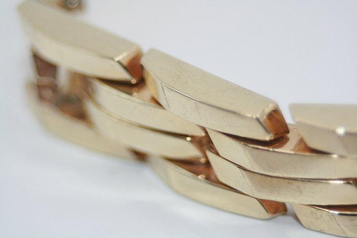 Armband - 14 karaat Geel goud - Baksteenarmband, Handtassen en Accessoires, Armbanden