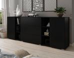 Dressoir mat zwart 190x39x68 lades industrieel, Maison & Meubles, Armoires | Dressoirs, Verzenden