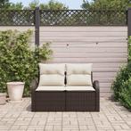 vidaXL 2-Zits Tuinbank met Opbergruimte en Kussens in Bruin, Tuin en Terras, Verzenden, Nieuw