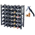 Lendo Online Porte-bouteilles Vin 36 Bouteilles Métal Noir, Maison & Meubles