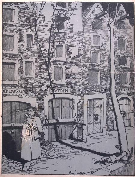 Spotprent over neutrale landen tijdens Eerste Wereldoorlog, Antiek en Kunst, Kunst | Litho's en Zeefdrukken, Verzenden