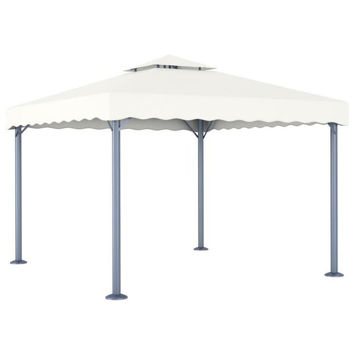 vidaXL Prieel 300x300 cm aluminium crème, Tuin en Terras, Partytenten, Nieuw, Verzenden