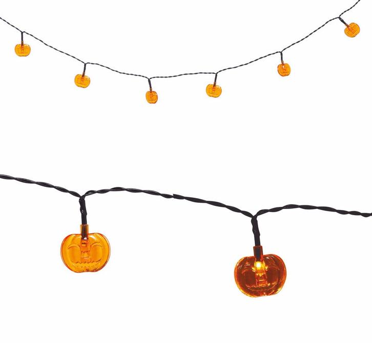 Halloween Lichtslinger LED Pompoenen 1,55m, Hobby en Vrije tijd, Feestartikelen, Nieuw, Verzenden