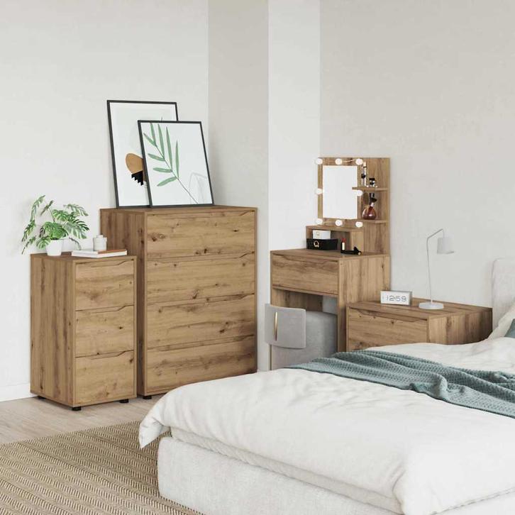 vidaXL Opbergkast Artisan Eiken 40 x 48 x 81 cm Bewerkt hout, Huis en Inrichting, Kasten | Overige, Nieuw, Verzenden