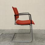 complete set 4x vergaderstoelen Casala rode stoffering,, Huis en Inrichting, Gebruikt