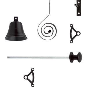 Intersteel Trekbel garnituur zwart, Doe-het-zelf en Bouw, Hang- en Sluitwerk, Klink of Kruk, Nieuw, Overige materialen