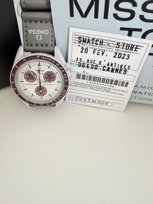 Omega x Swatch - MoonSwatch - Mission to Pluto - Zonder, Handtassen en Accessoires, Horloges | Heren