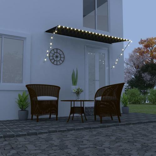 vidaXL Auvent rétractable avec LED 300x150 cm Anthracite, Jardin & Terrasse, Parasols, Neuf, Envoi