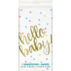Geboorte Tafelkleed Hello Baby Babyshower 2,13m, Nieuw, Verzenden