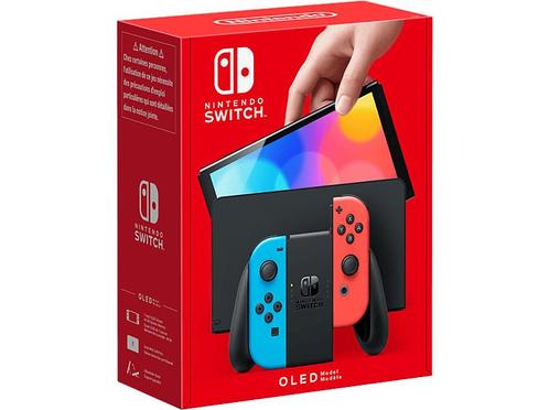 Nintendo Switch OLED Rood/Blauw in Doos (Nette Staat & Kr..., Games en Spelcomputers, Spelcomputers | Nintendo Switch, Zo goed als nieuw
