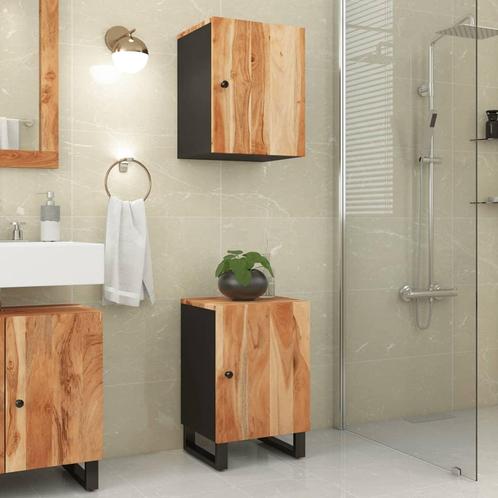 vidaXL Badkamerkast 38x33x58 cm massief acaciahout, Huis en Inrichting, Badkamer | Badkamermeubels, Nieuw, Verzenden