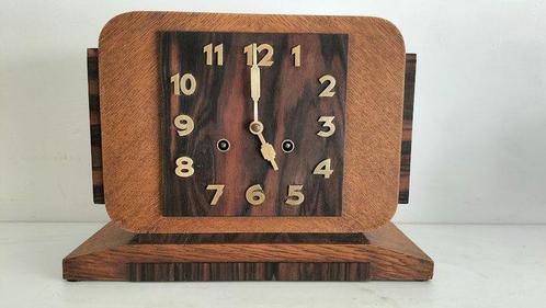 Horloge -  Art déco École dAmsterdam - chêne-coromandel -, Antiek en Kunst, Antiek | Klokken