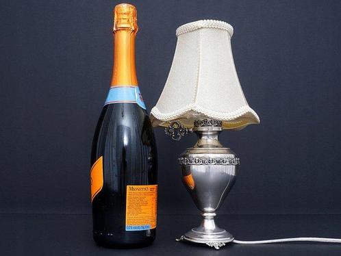 Tafellamp - Mid-Century Italiaanse 800 Zilveren Nachtlampje, Antiek en Kunst, Antiek | Zilver en Goud