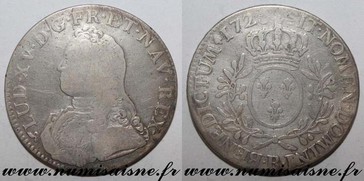 Écu France Frankreich Gad 321 Louis Xv Ecu Mit Olivenzwei.., Postzegels en Munten, Munten | Europa | Niet-Euromunten, België, Verzenden