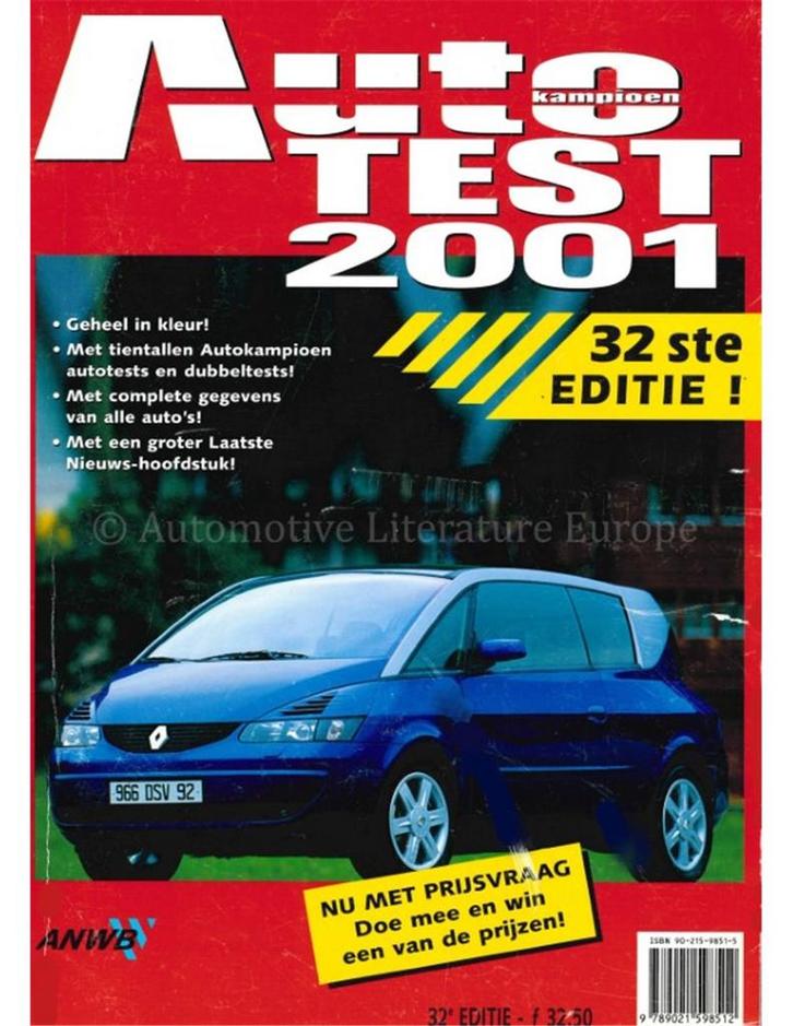 2001 AUTOTEST JAARBOEK NEDERLANDS, Boeken, Auto's | Boeken, Ophalen of Verzenden