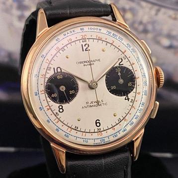 Chronographe Suisse - Panda Vintage - Sans Prix de Réserve -