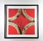 Bernard Aubertin (1934-2015) - Dessin de Feu sur Table Rouge, Antiek en Kunst