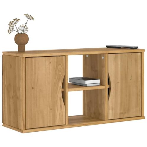 vidaXL Tv-meubel ODDA 79x24x40 cm massief grenenhout, Huis en Inrichting, Kasten |Televisiemeubels, Nieuw, Verzenden