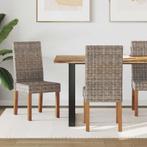 vidaXL Eetkamerstoel 2 pcs Kubu grijs 45 x 54 x 93 cm, Huis en Inrichting, Verzenden, Nieuw