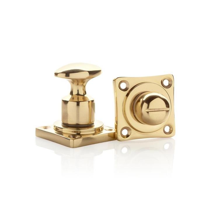 WC slot draaiknop messing gelakt - retro jaren 30 toilet..., Bricolage & Construction, Serrurerie de bâtiment & Dispositif de fermeture