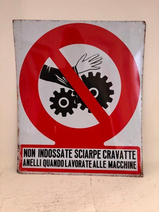 Grote industriële veiligheidswaarschuwing – “Draag tijdens, Antiek en Kunst, Antiek | Wandborden en Tegels