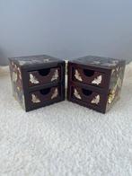 Sieradendoos - hout parelmoer, Antiek en Kunst