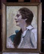 Scuola italiana (XIX), Firmato Guarlotti (?) - ritratto di, Antiek en Kunst