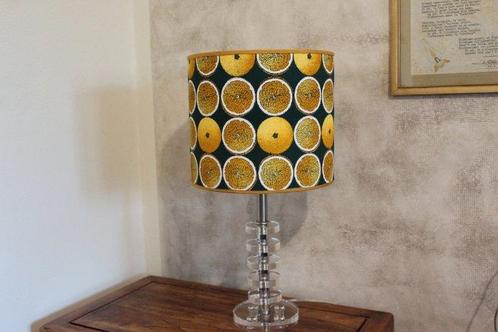 Lampe de table - en cristal avec parapluie en tissu vintage, Antiek en Kunst, Antiek | Meubels | Stoelen en Sofa's