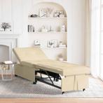 vidaXL Sofa Bed 3-in-1 Uittrekbaar Ontwerp in Crème Stof, Huis en Inrichting, Zetels | Zetels, Verzenden, Nieuw