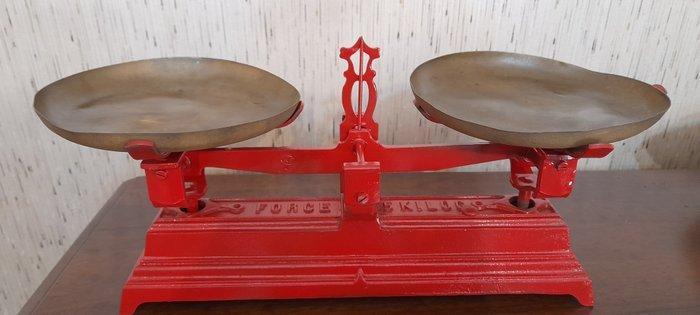 Weegschaal - gietijzer, ijzer, brons, Antiquités & Art, Curiosités & Brocante