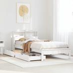 vidaXL Bed met boekenkast zonder matras grenenhout wit, Huis en Inrichting, Verzenden, Nieuw