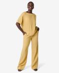 HEMA Dames Broek Riley Met Linnen Geel