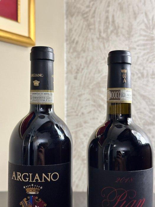2018 Argiano & 2018 Pian delle Vigne - Brunello di, Verzamelen, Wijnen