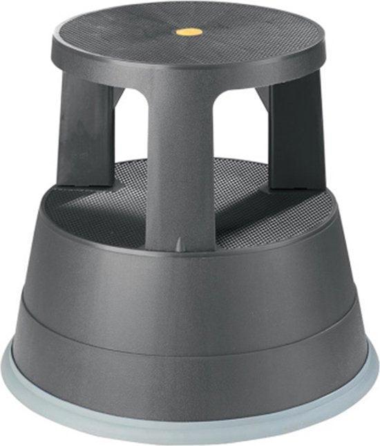 2dekans | BRASQ Opstapkrukje Zwart ST200 - Verrijdbaar -, Sport en Fitness, Fitnessmaterialen, Ophalen of Verzenden