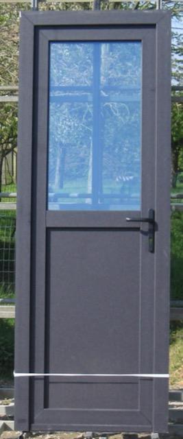 pvc buitendeur , achterdeur , deur 79 x 217 creme / zwart, Doe-het-zelf en Bouw, Deuren en Vliegenramen, Nieuw, Glas, Kunststof