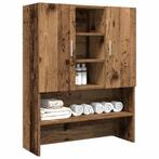 vidaXL Wasmachinekast 70,5x25,5x90 cm oud houtkleurig, Verzenden