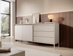 Meubella Dressoir Saran beige 187 cm, Huis en Inrichting, Kasten | Dressoirs, Verzenden, Nieuw, 25 tot 50 cm, 150 tot 200 cm