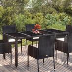 tafel 190x90cm | Tweede Kansje | Zwart Poly Rattan, Tuin en Terras, Tuintafels, Verzenden, Nieuw, Metaal