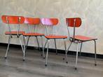 Stoel - Metaal, Verchroomd, Formica - Vier vintage stoelen