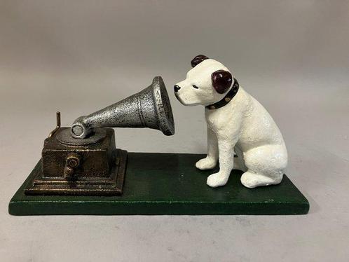 Statuette, Nipper voor gramofoon - 12 cm - Chien en fonte de, Antiek en Kunst, Curiosa en Brocante