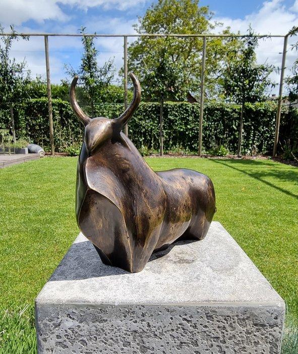 sculptuur, Modernist sleek bison - 17 cm - Brons, Antiek en Kunst, Kunst | Designobjecten