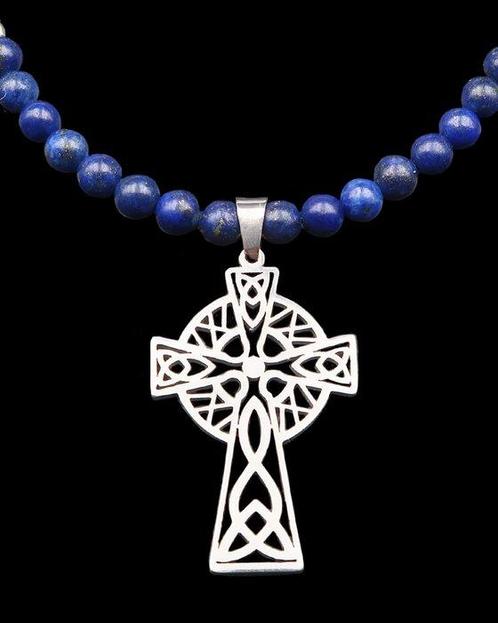 Lapis-lazuli - Collier de Protection Sacrée - Croix celtique, Antiek en Kunst, Antiek | Boeken en Manuscripten