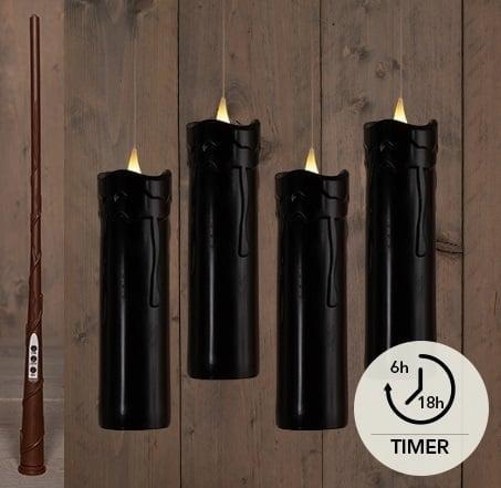 Led kaarsen annas collection – zwart floating candle magic, Huis en Inrichting, Woonaccessoires | Kunstplanten en Kunstbloemen