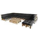 vidaXL Pallet Sofa Kussens 13 stuks Grijze Stof, Huis en Inrichting, Verzenden, Nieuw