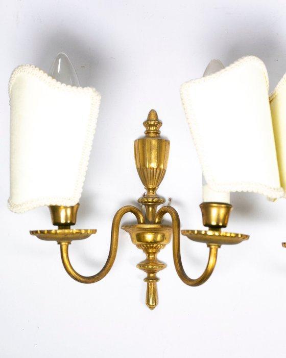 Applique murale (2) - laiton doré, Antiquités & Art, Curiosités & Brocante