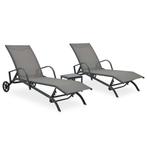 Loungeset 2 Ligbedden | Retour Deal | Zonder Zorgen, Tuin en Terras, Ligbedden, Verzenden, Nieuw, Metaal